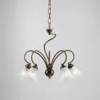 مصباح مصنوع يدويًا من الزجاج والمعدن للمساحات الراقية - كوميتا Viadurini