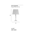 مصباح وغطاء زجاجي إيطالي كلاسيكي مصنوع يدويًا - ماليزيا Viadurini