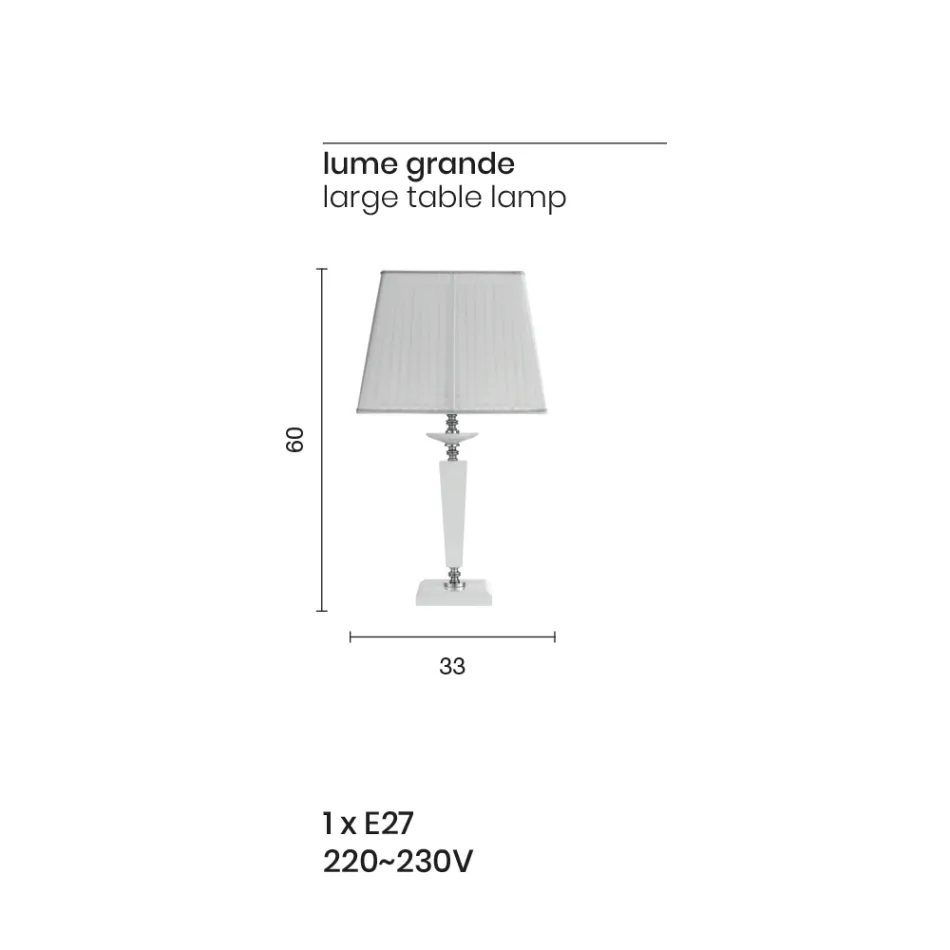 مصباح وغطاء زجاجي إيطالي كلاسيكي مصنوع يدويًا - ماليزيا Viadurini