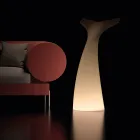 كودا - مصباح خارجي ثنائي اللون مصنوع من البولي إيثيلين، صنع في إيطاليا Viadurini
