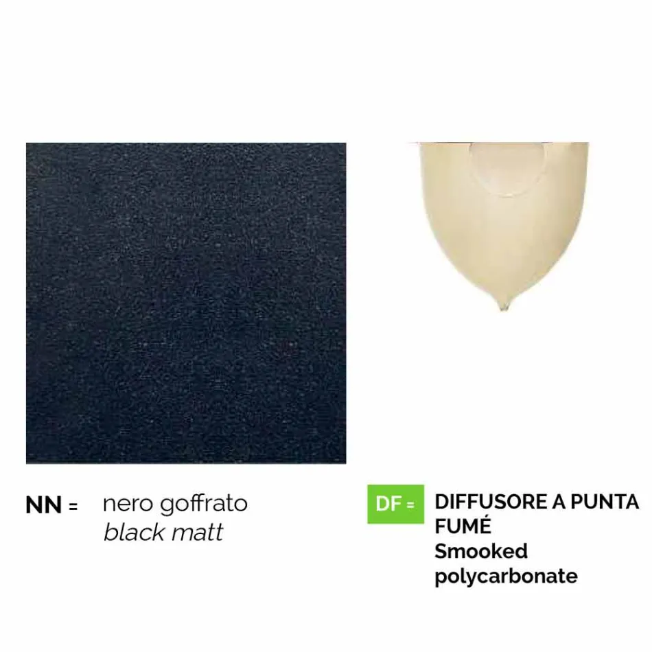 مصباح حائط خارجي مصنوع من الألومنيوم المصبوب في إيطاليا، أنوسكا Viadurini