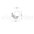 مصباح خارجي من الألومنيوم مع كرة أكريليك أوبال - تروفانثراسايت Viadurini