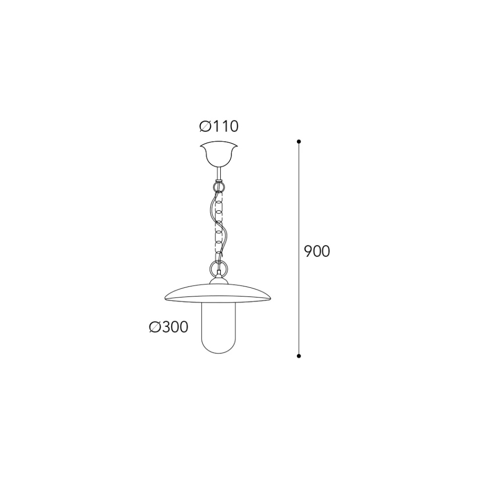 مصباح خارجي من النحاس والزجاج، حاصل على تصنيف IP44، صنع في إيطاليا - دراغو Viadurini