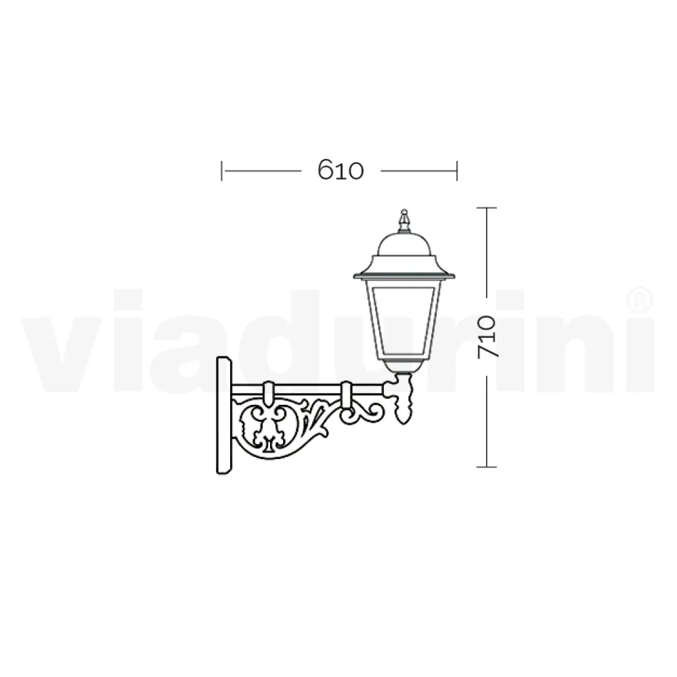 مصباح خارجي من الزجاج والألومنيوم بخمسة لمسات نهائية مختلفة - الخيميائي Viadurini