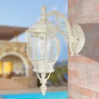 مصباح خارجي بتصميم عتيق مصنوع من الألومنيوم الأبيض، صنع في إيطاليا - دودو Viadurini