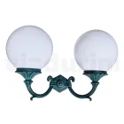 مصباح حديقة مع مصباحين أكريليك وهيكل من الألومنيوم - Trovanero Viadurini