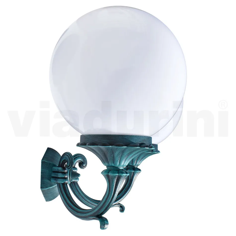 مصباح حديقة مع مصباحين أكريليك وهيكل من الألومنيوم - Trovanero Viadurini