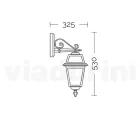 مصباح حديقة من الألومنيوم الرمادي والزجاج المصقول بالرمل - إلريك Viadurini
