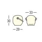 مصباح حديقة من البولي إيثيلين بمقبض صنع في إيطاليا - غاليسيا Viadurini