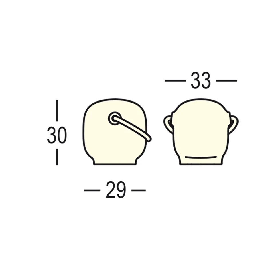 مصباح حديقة من البولي إيثيلين بمقبض صنع في إيطاليا - غاليسيا Viadurini