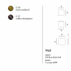 مصباح حائط مصمم من النحاس والفولاذ Ø11xh.11xsp.10 سم Venere Viadurini