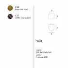 مصباح حائط حديث من النحاس والفولاذ، أبعاده 11×11×12 سم، من إنتاج بيرناديت Viadurini