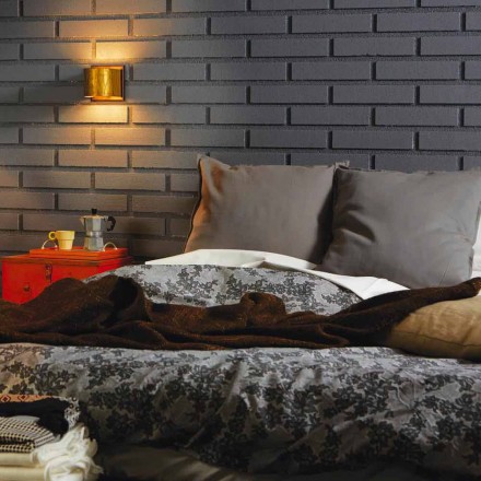 مصباح حائط حديث من النحاس والفولاذ، أبعاده 11×11×12 سم، من إنتاج بيرناديت Viadurini