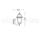 مصباح حائط خارجي مصنوع من الألومنيوم المصبوب والزجاج، صنع في إيطاليا - Elric Viadurini