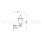 مصباح حائط خارجي من الألومنيوم والزجاج الشفاف - الخيميائي Viadurini