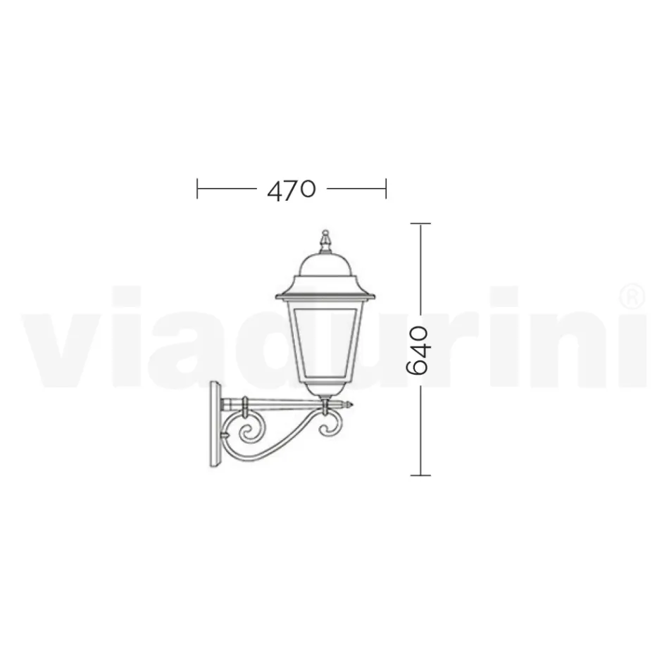 مصباح حائط خارجي من الألومنيوم والزجاج الشفاف - الخيميائي Viadurini