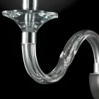 مصباح حائطي مزدوج الضوء من الزجاج والكريستال آيفي، صنع في إيطاليا Viadurini