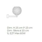 مصباح حائط حرفي من الزجاج المنفوخ الفينيسي - بول بالوتون Viadurini