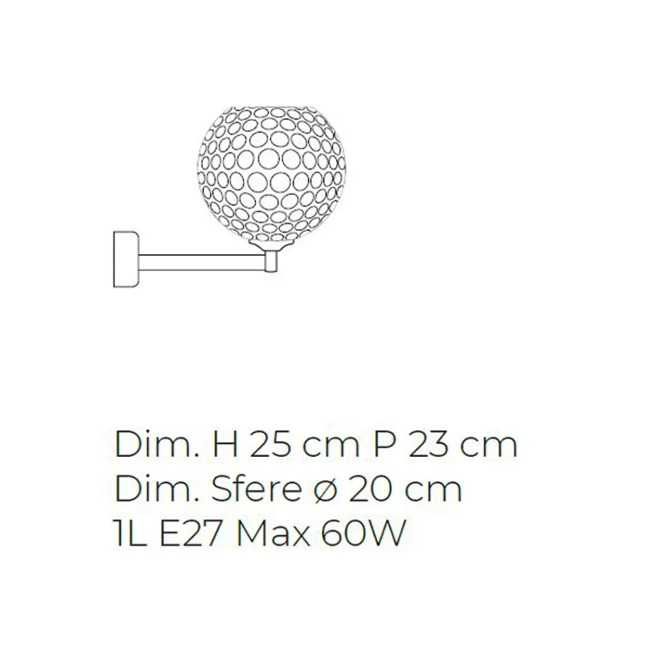 مصباح حائط حرفي من الزجاج المنفوخ الفينيسي - بول بالوتون Viadurini