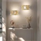 مصباح حائط مصنوع يدويًا من زجاج البندقية المنفوخ والمزخرف - ماري Viadurini