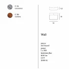 مصباح حائط بتصميم عصري مصنوع من الفولاذ Ø13xh.3.5xsp.10 سم Osea Viadurini