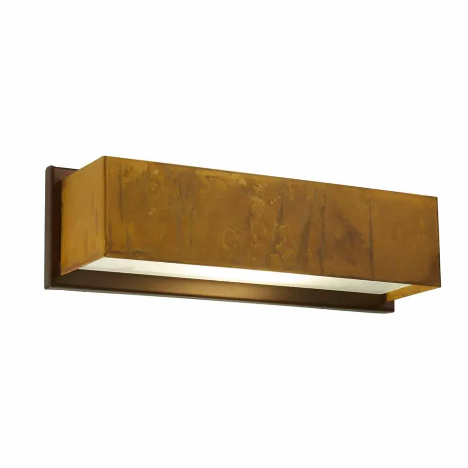 مصباح حائط بتصميم من النحاس والفولاذ، أبعاده 35×10×9 سم، هاريا Viadurini