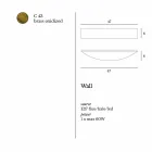 مصباح حائط نحاسي بتصميم عصري، أبعاده 47×47×8 سم، عرضه 8 سم، من بلاندين Viadurini