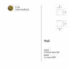 مصباح حائط نحاسي بتصميم عصري Ø9xh.9xsp.9 سم Venere Viadurini