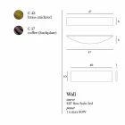 مصباح حائط من النحاس والفولاذ، أبعاده 49×10×9 سم، من إنتاج شركة Blandine Viadurini