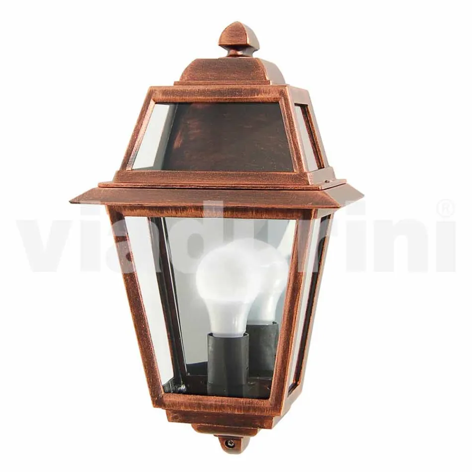 مصباح حائطي كلاسيكي خارجي مصنوع في إيطاليا، من الألومنيوم من كريستل Viadurini