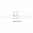 مصباح حائطي كلاسيكي خارجي مصنوع في إيطاليا، من الألومنيوم من كريستل Viadurini