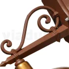 مصباح حائط خارجي مصنوع من الألومنيوم والنحاس، صنع في إيطاليا - أديلا Viadurini