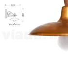 مصباح حائط خارجي مصنوع من الألومنيوم والنحاس، صنع في إيطاليا - أديلا Viadurini