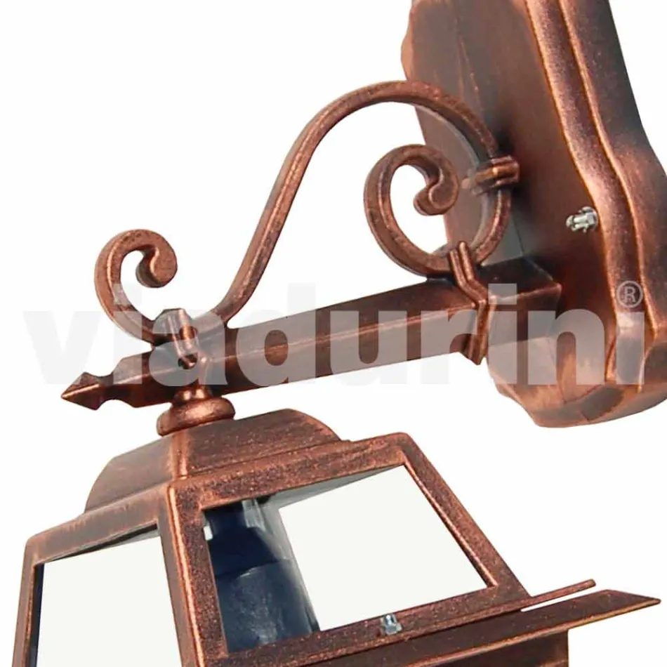 مصباح حائط خارجي من الألومنيوم صنع في إيطاليا، كريستل Viadurini