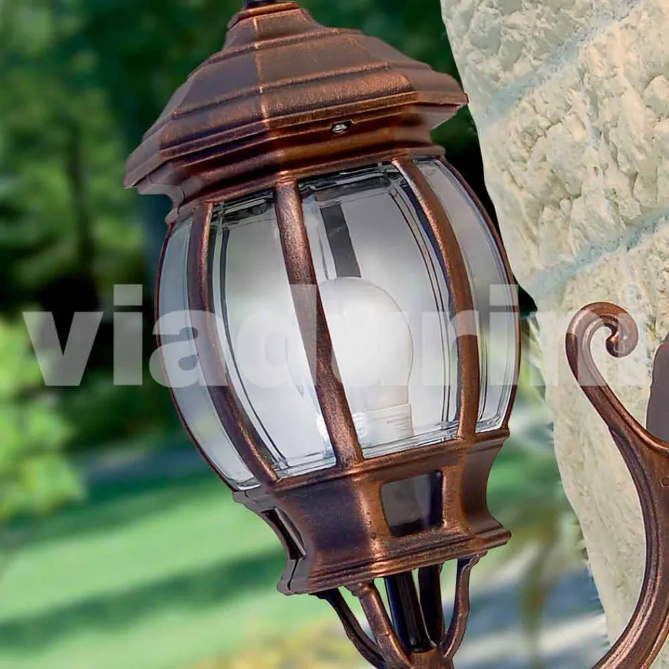 مصباح حائط خارجي مصنوع من الألومنيوم، صنع في إيطاليا، أنيكا Viadurini