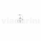 مصباح حائط خارجي مصنوع من الألومنيوم، صنع في إيطاليا، أنيكا Viadurini