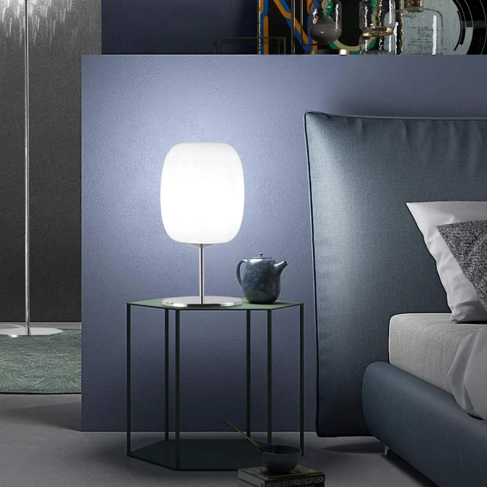 مصباح طاولة حرفي من زجاج البندقية المنفوخ - كلوي بالوتون Viadurini