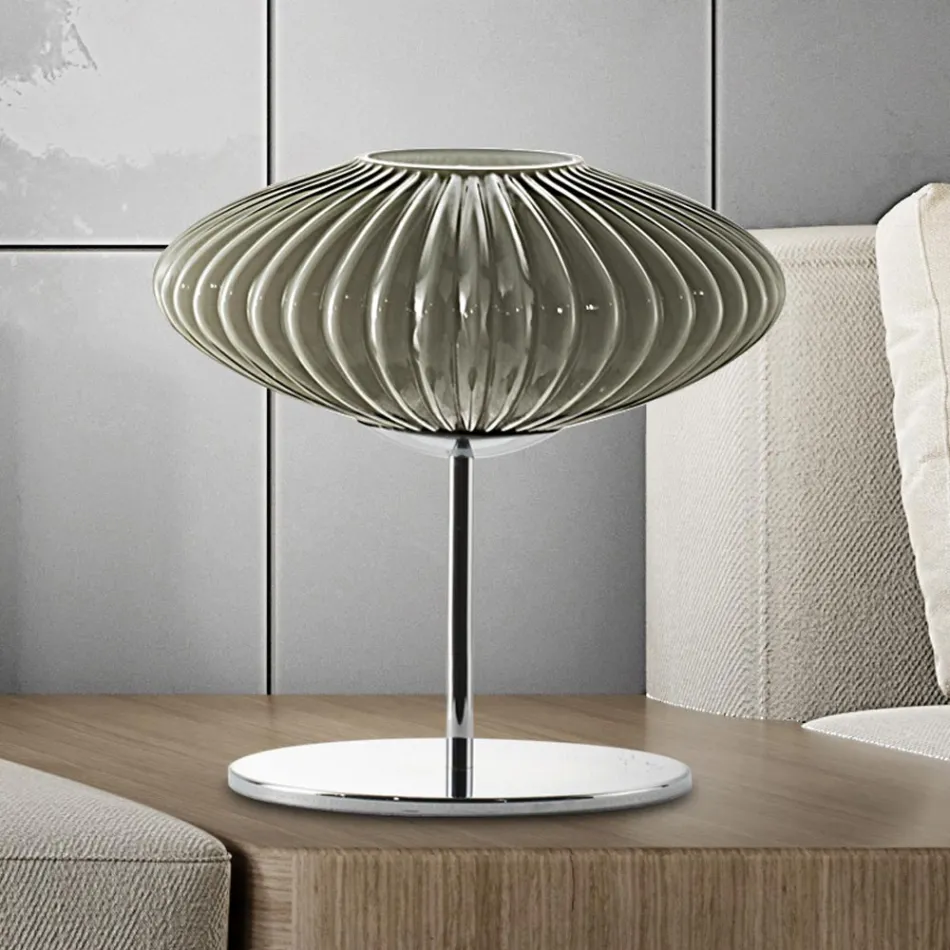 مصباح طاولة حرفي من الزجاج المنفوخ يدويًا في البندقية - دافني Viadurini