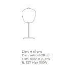 مصباح طاولة مصنوع يدويًا من الزجاج المنفوخ الفينيسي - داليا بالوتون Viadurini