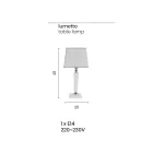 مصباح طاولة زجاجي كلاسيكي إيطالي الصنع مع غطاء - ماليزيا Viadurini