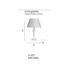 مصباح طاولة زجاجي إيطالي كلاسيكي مصنوع يدويًا مع غطاء مصباح - رابالو Viadurini