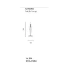 مصباح طاولة كلاسيكي مصنوع يدويًا من الزجاج الإيطالي والمعدن الذهبي - أوليفر Viadurini