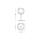 مصباح طاولة بهيكل معدني لامع صنع في إيطاليا - دوناتينا Viadurini