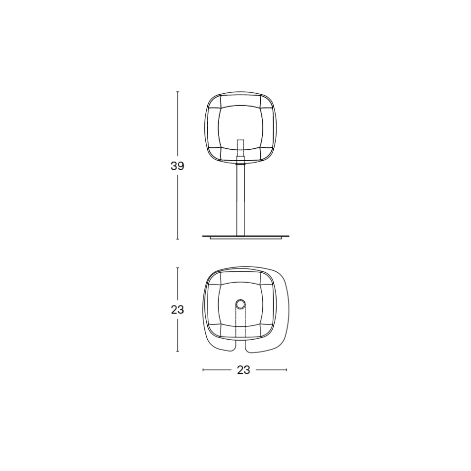 مصباح طاولة بهيكل معدني لامع صنع في إيطاليا - دوناتينا Viadurini