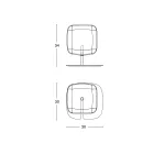 مصباح طاولة بهيكل معدني لامع صنع في إيطاليا - دوناتينا Viadurini