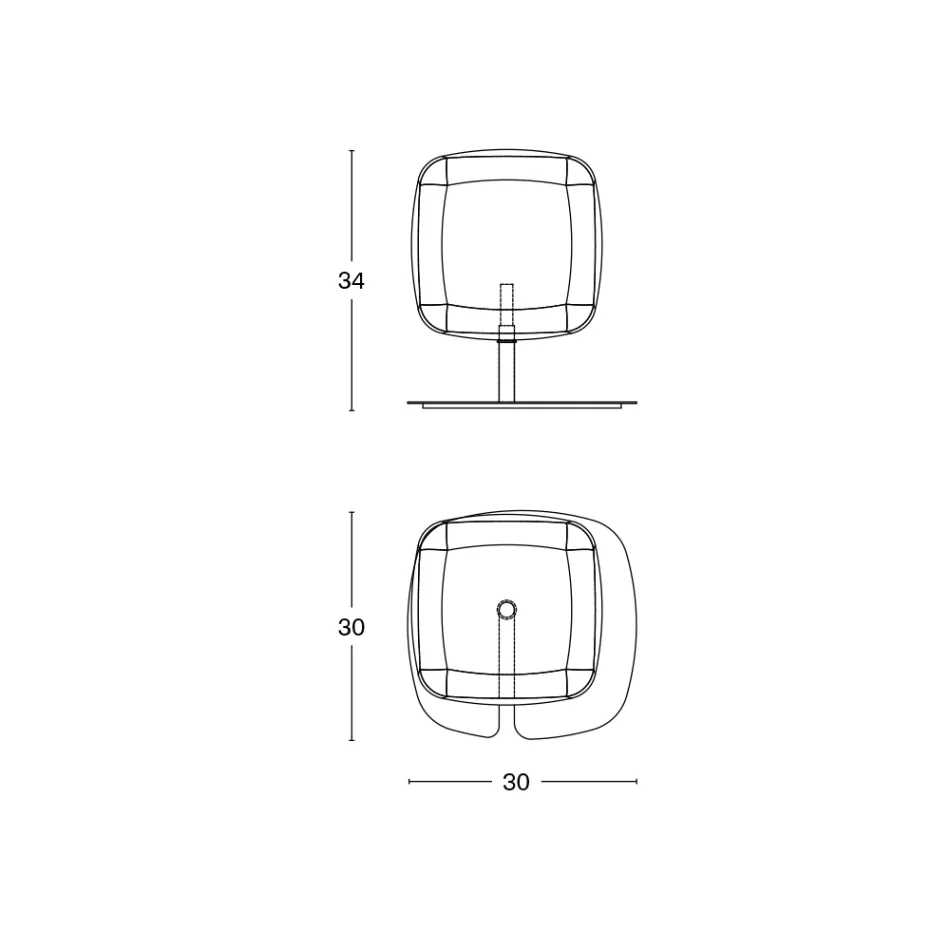 مصباح طاولة بهيكل معدني لامع صنع في إيطاليا - دوناتينا Viadurini