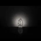 مصباح طاولة بتصميم بيضة على شكل بيضة من الكريستال والفولاذ Viadurini