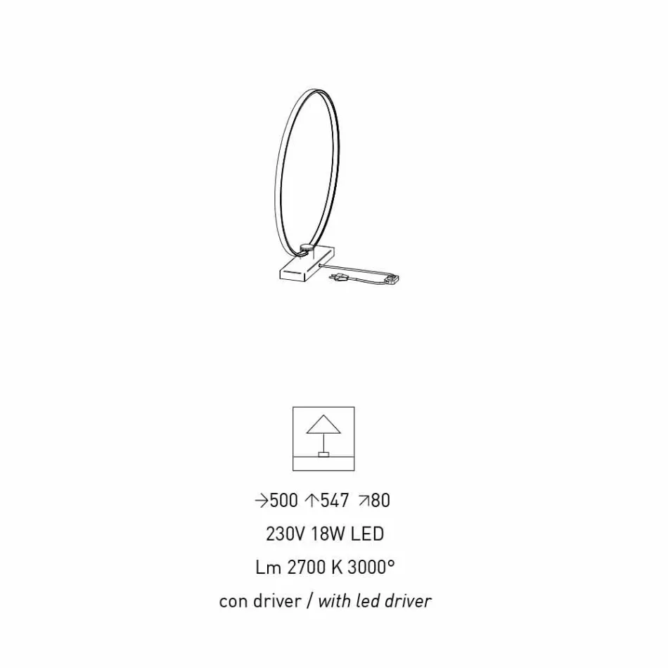 مصباح طاولة بتصميم من الألومنيوم الأسود والنحاس، صنع في إيطاليا - نورما Viadurini