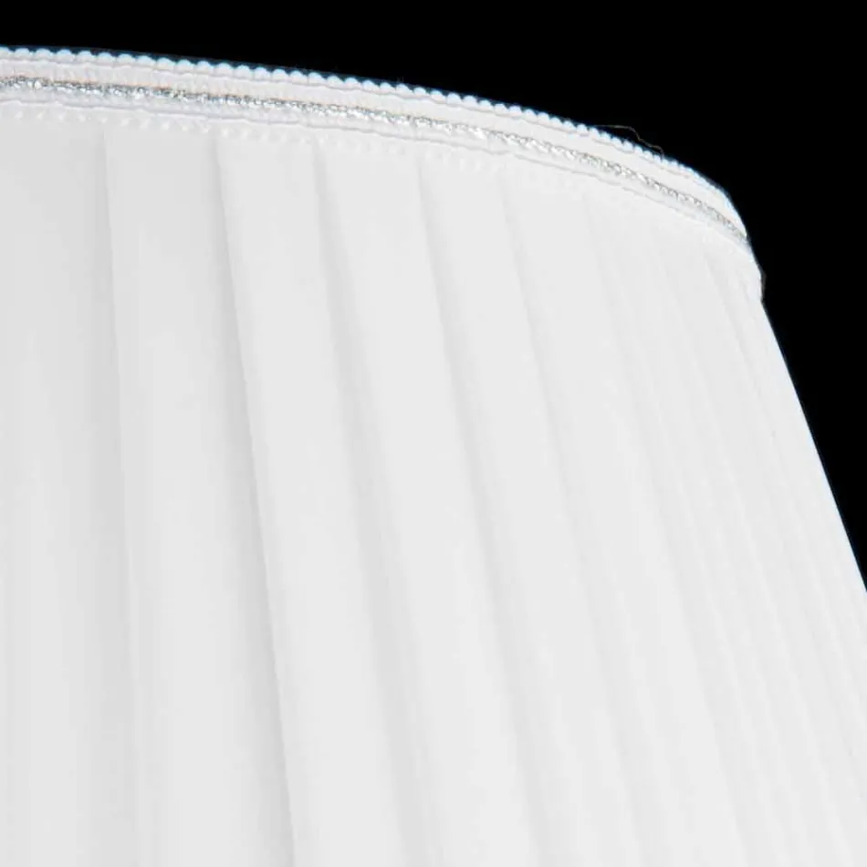 مصباح طاولة بتصميم من زجاج اللبلاب والكريستال، صنع في إيطاليا Viadurini