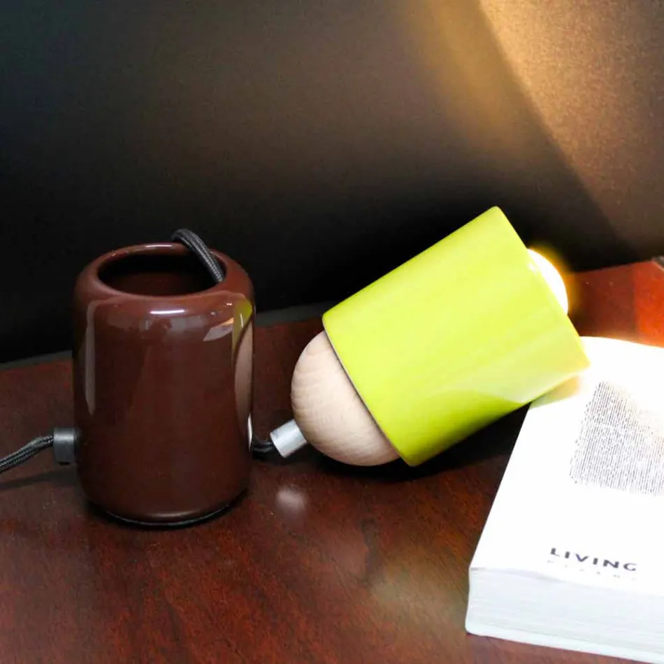 مصباح طاولة سيراميك بتصميم عصري مصنوع في إيطاليا آسيا Viadurini